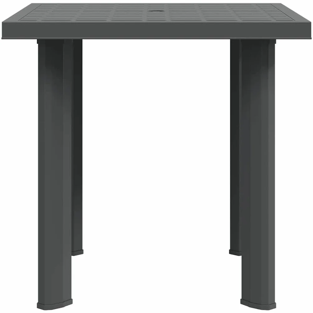 vidaXL Stół ogrodowy, antracytowy, 80 x 75 x 72 cm, plastikowy