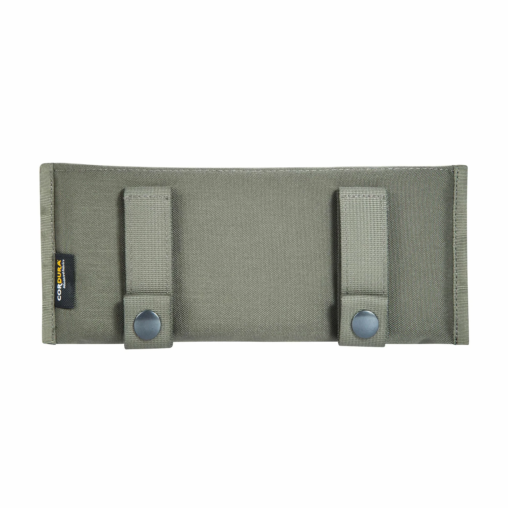 Tatonka Torba na sztućce BC - wytrzymała torba do przechowywania z materiału Cordura na sztućce outdoorowe - 25 x 11 cm, Stone Grey Olive, 25 x 11 cm, Kieszeń na sztućce z zatrzaskiem i szlufkami