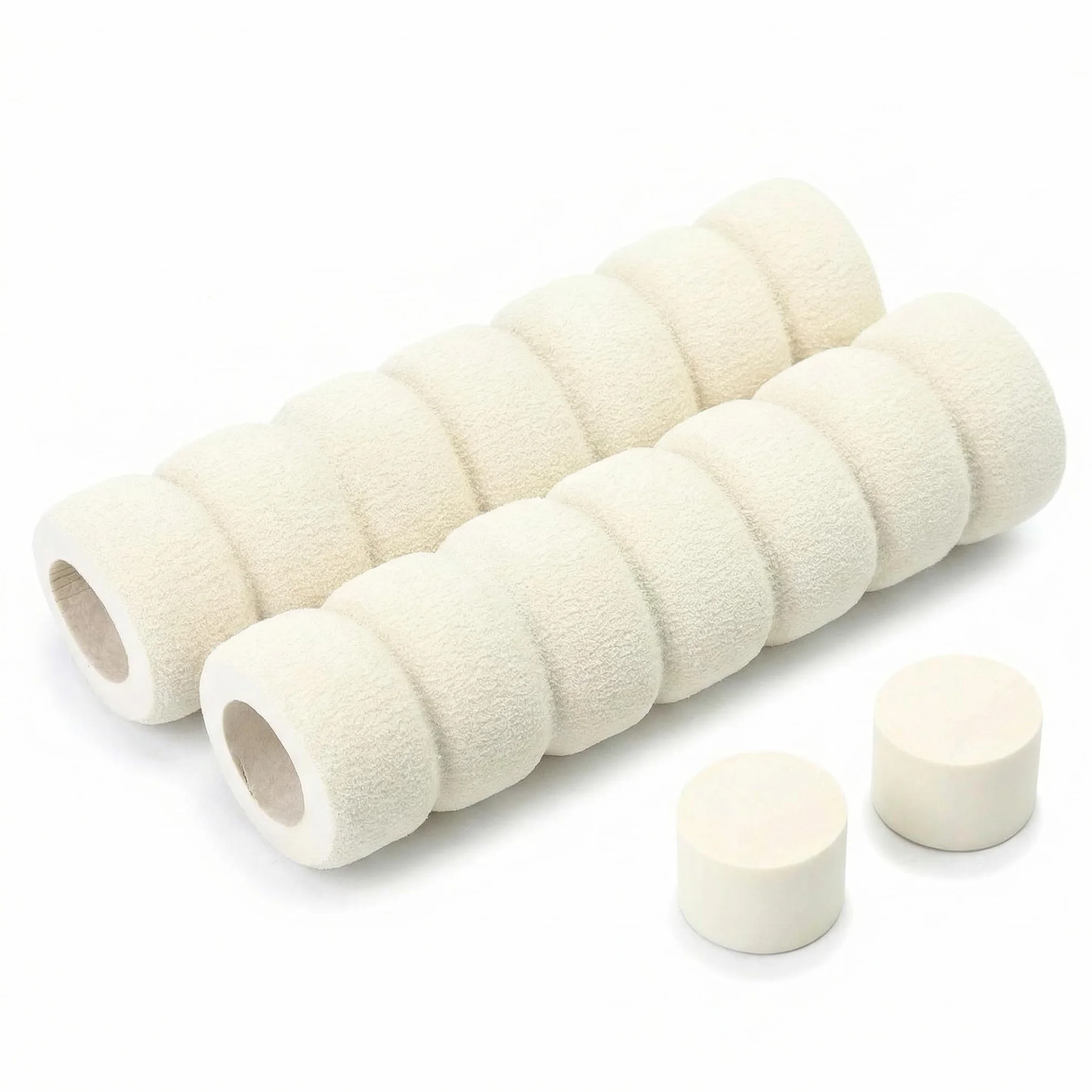 QWORK® 2 Pack Zderzak klamki, ochraniacz klamki, piankowe osłony klamek do ochrony ścian i mebli (beżowy)