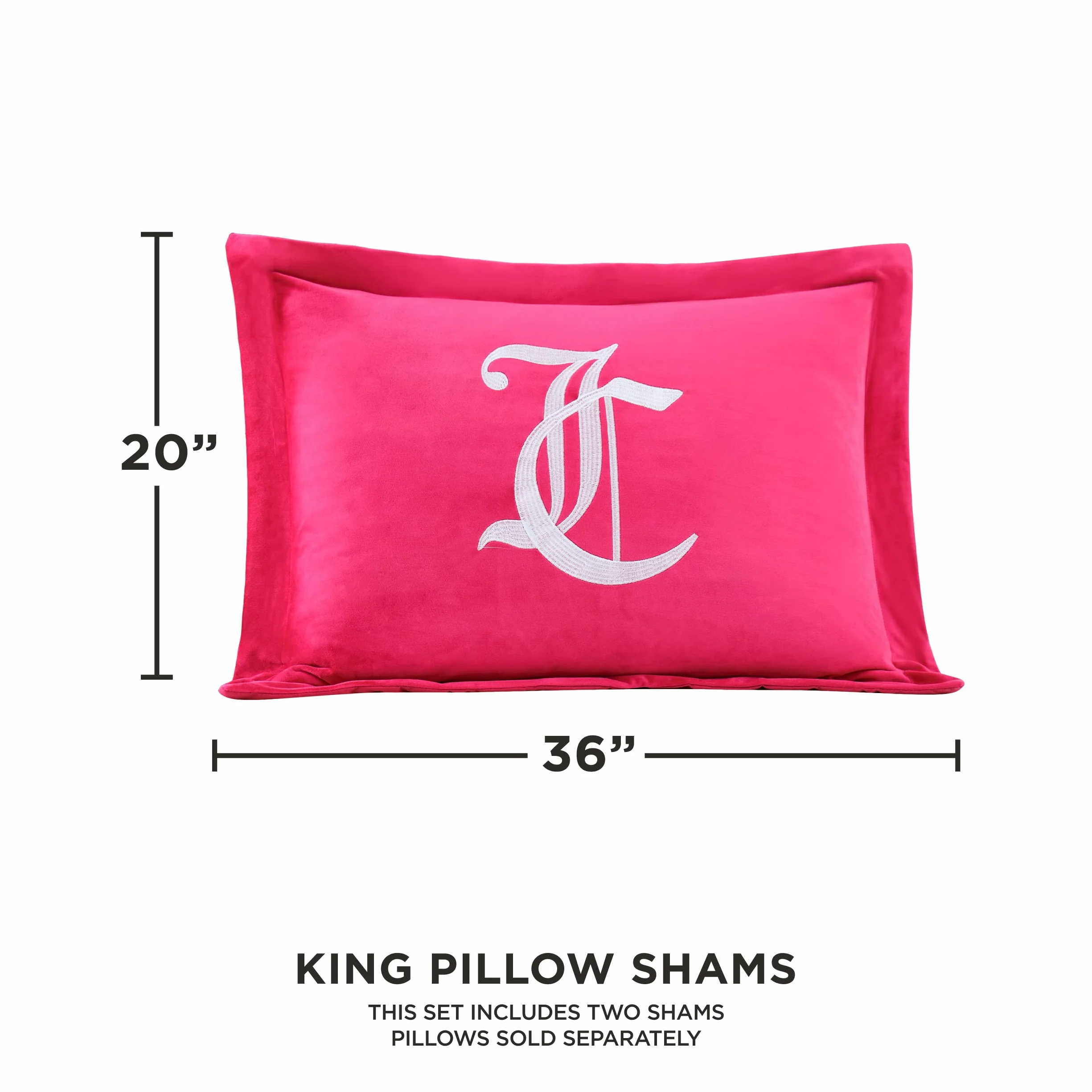 Juicy Couture Zestawy kołder, poliester, różowy (Hot Pink), King 3 szt