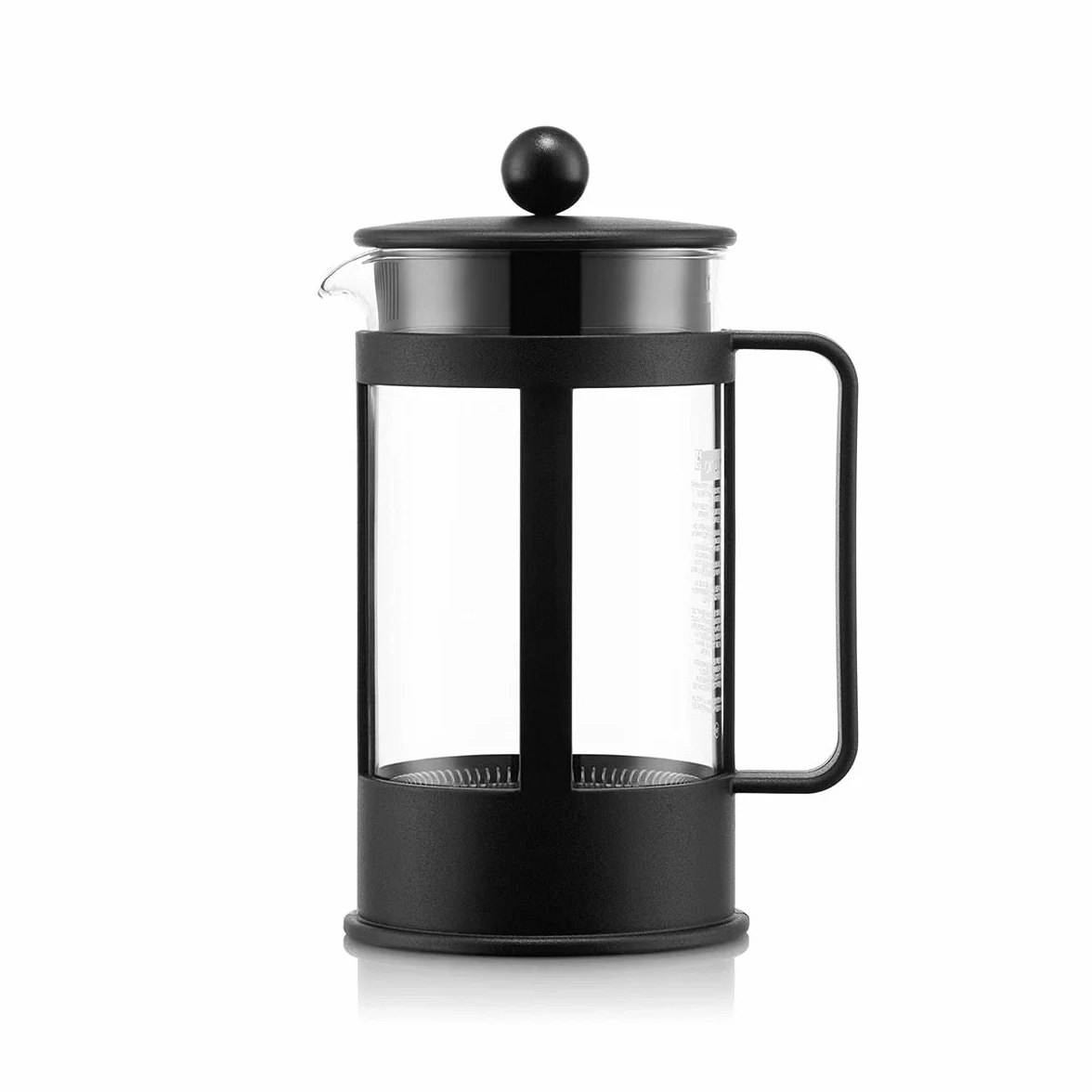 Bodum 1784-01 KENYA zaparzacz do kawy (system prasy Franch, nadaje się do mycia w zmywarce), czarny, 0,5 l, 4 filiżanki