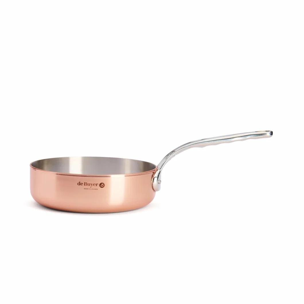 De Buyer Sauteuse, miedź, srebro, 24 cm