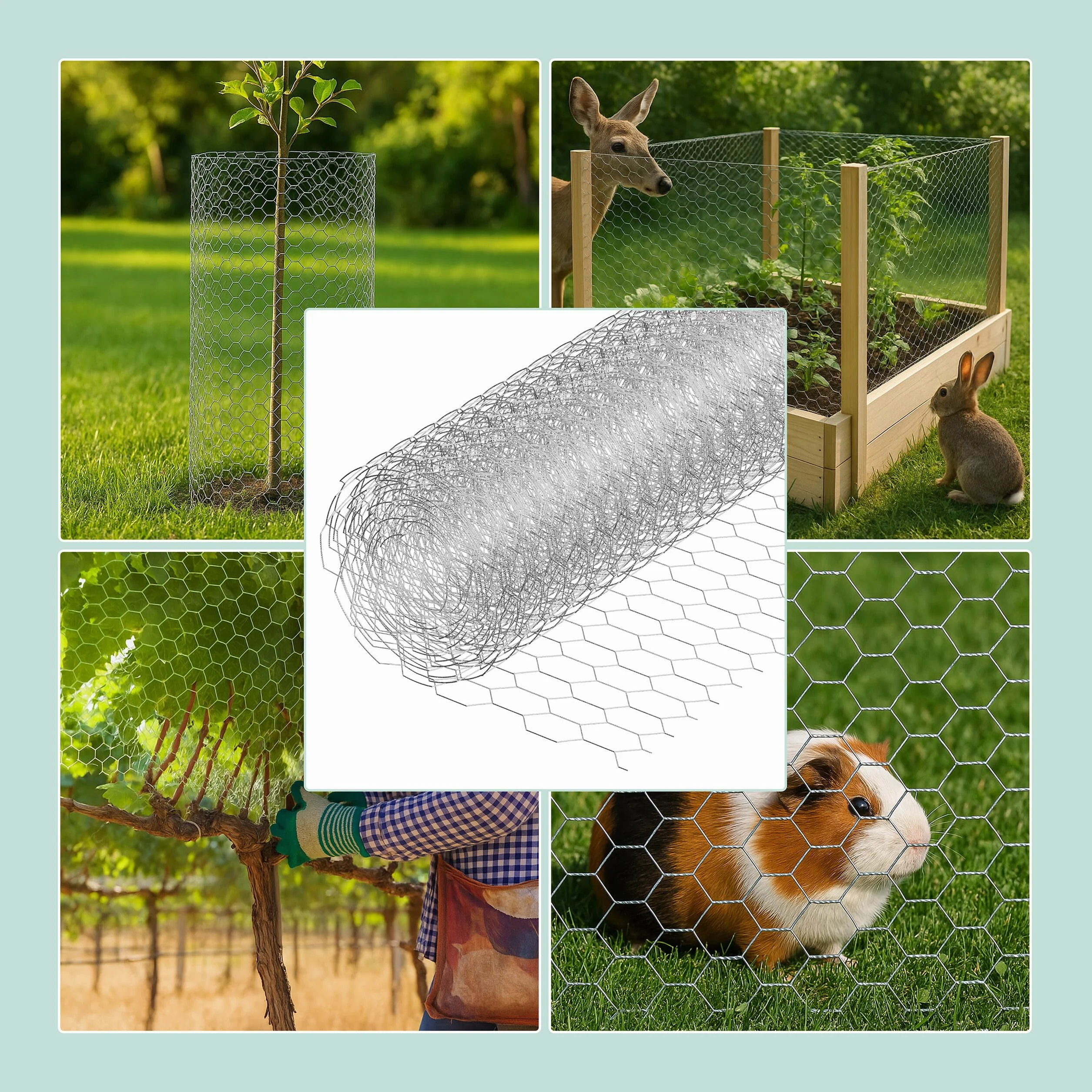 Relaxdays Siatka druciana do ogrodzenia kurnika, ogrodzenie ogrodu ogrodowego, 40 cm x 5 m, ocynkowana siatka 15 x 25 mm, stal, srebrna