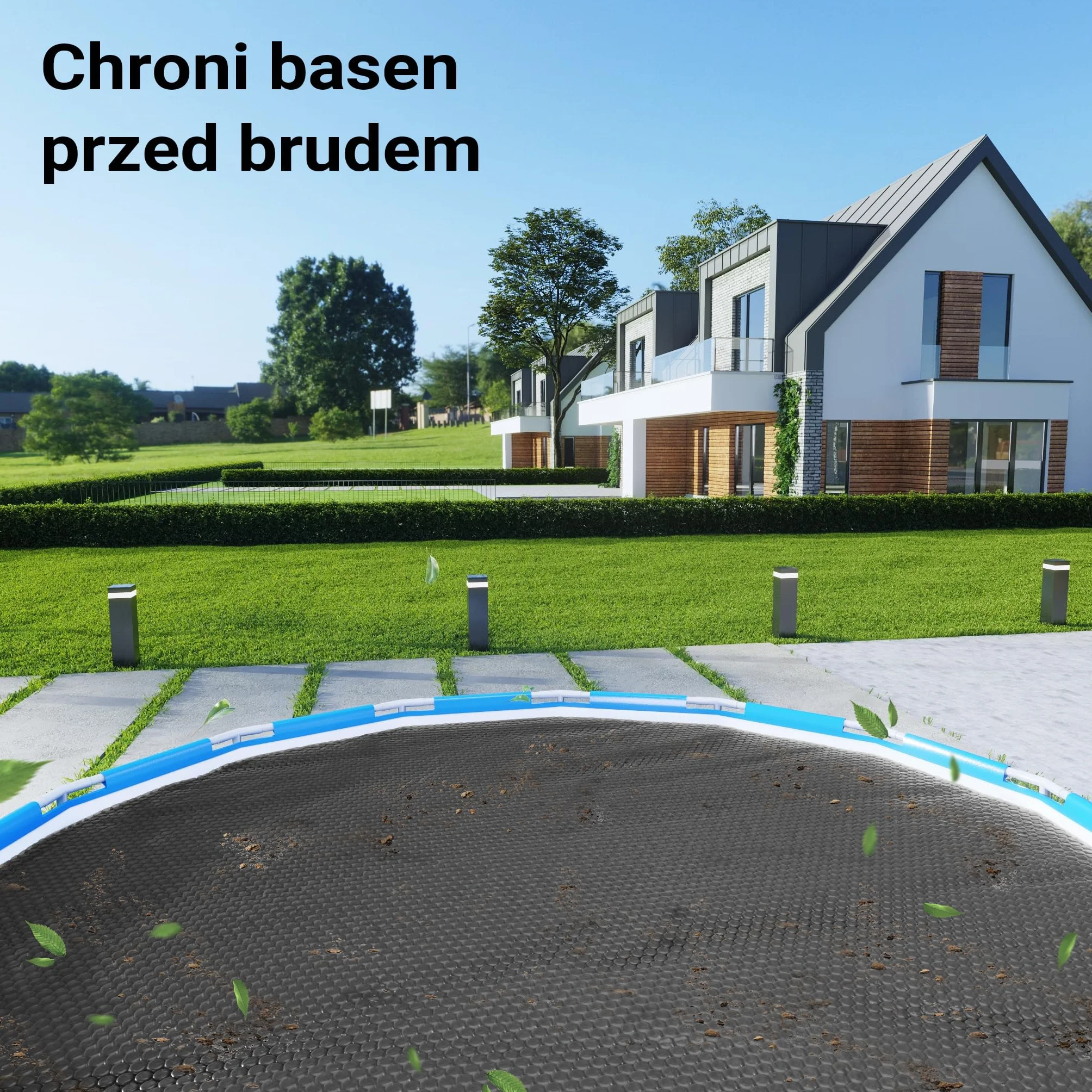 Wiltec Folia solarna do basenu Ø 3,6 m, czarna, ogrzewanie basenu z folii PE o grubości 120 µ, pokrywa basenowa plandeka basenowa folia solarna okrągła