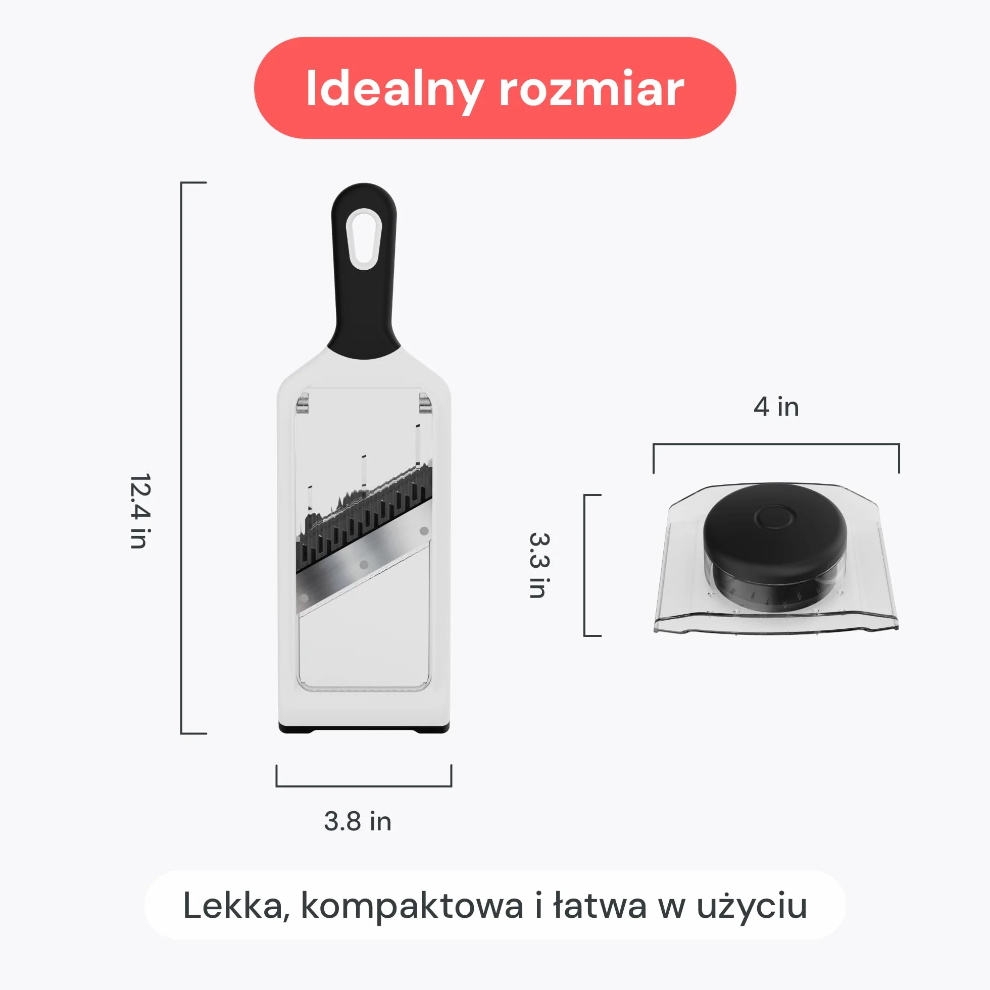 Fullstar 2-w-1 Mandolina i Julienne do Warzyw - 4 Regulowane Ustawienia Grubości - Krajalnica do Warzyw do Cebuli Ogórka Ziemniaków Marchewka Sałatka - Narzędzia i Gadżety Kuchenne