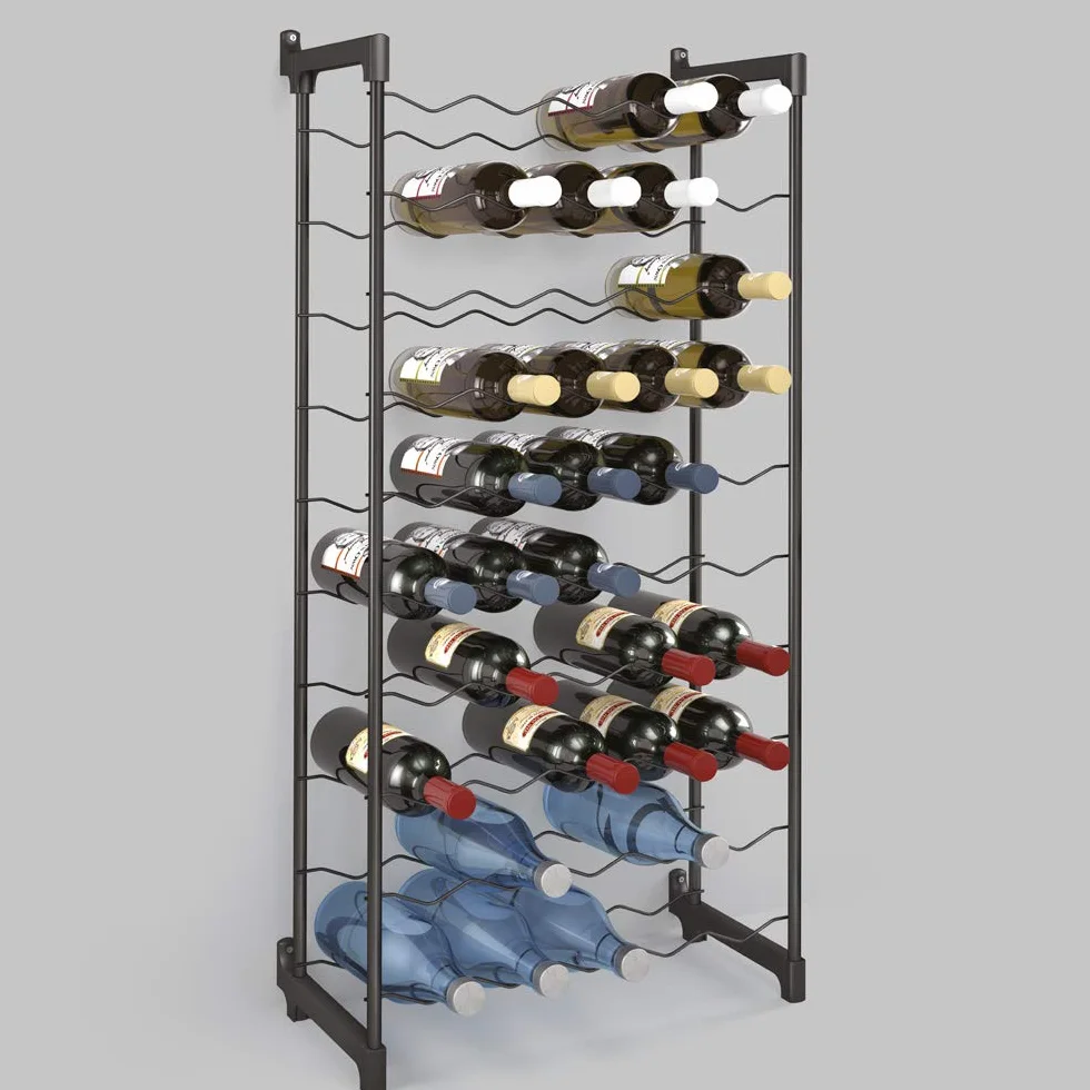 Metaltex Barbera stojak na wino 50 x 26 x 108 cm czarny