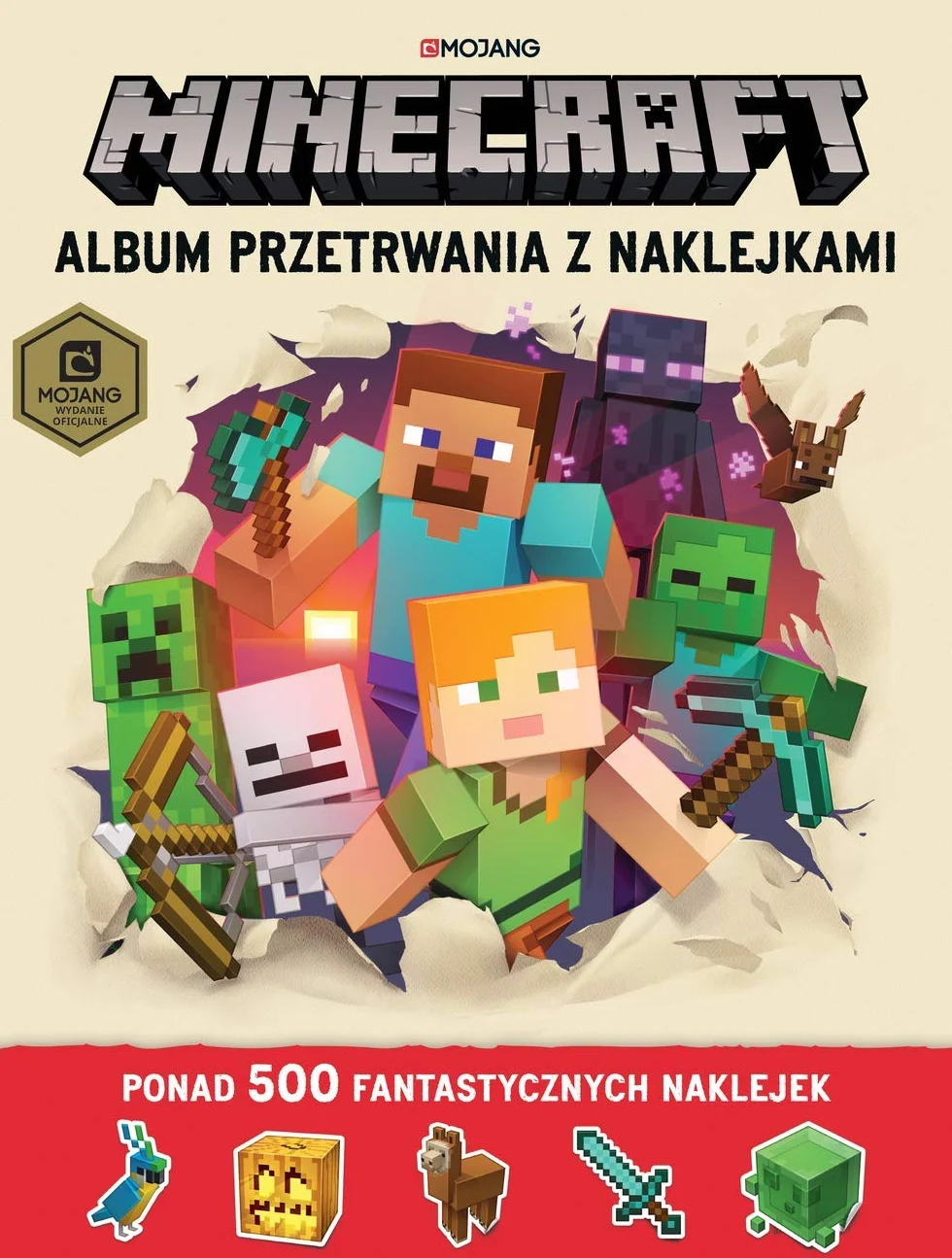 Minecraft. Album przetrwania z naklejkami