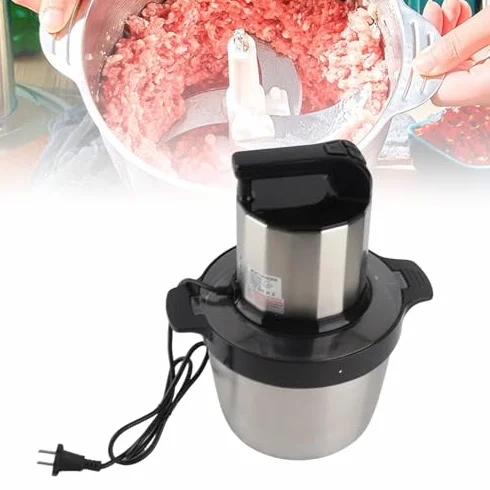 Elektryczny Blender do Mięsa 6L, 1500W, Blender C ze Stali Nierdzewnej, z 2 Biegami, Zapewniający Wydajne Siekanie Mięsa i Warzyw