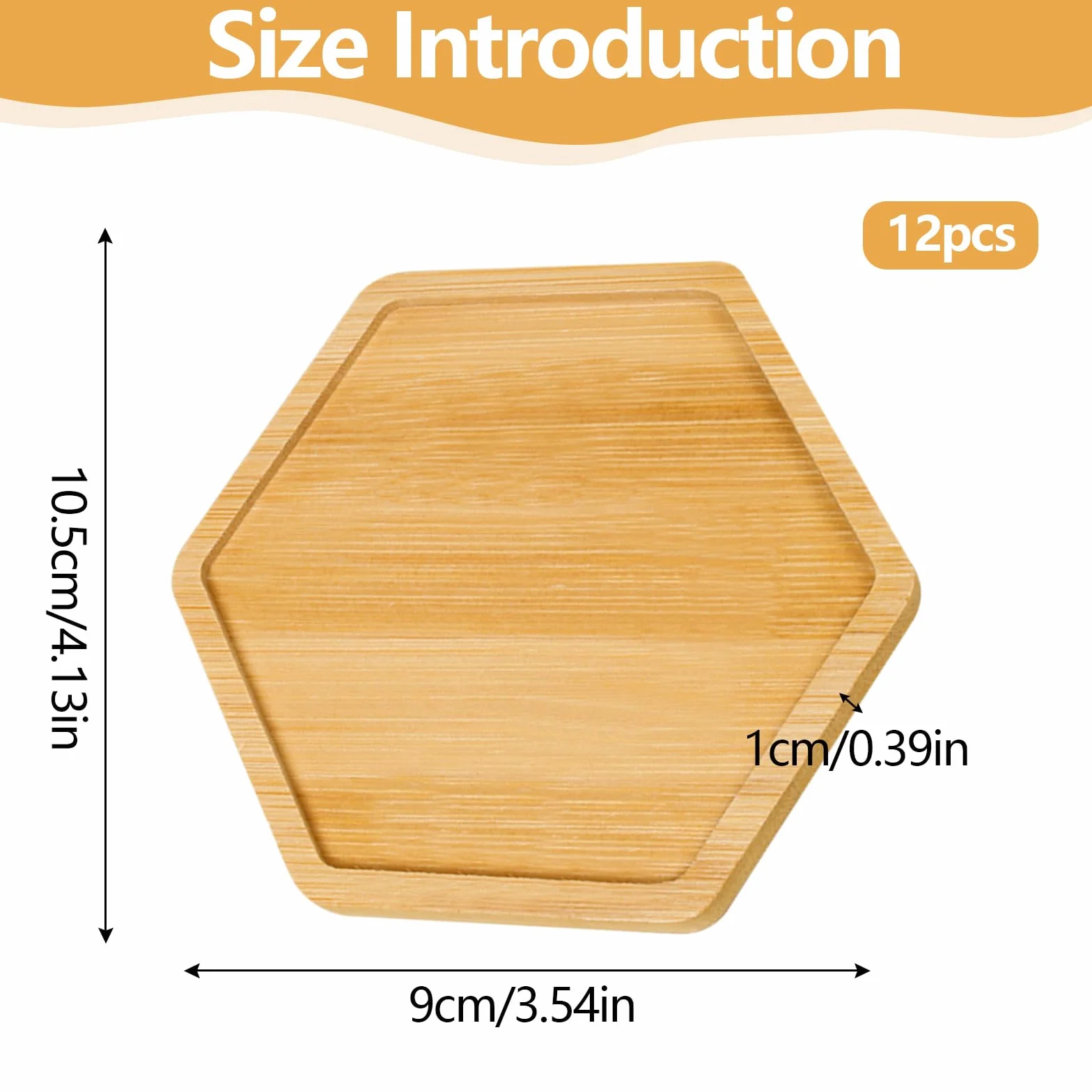 Podstawki bambusowe 10 cm zestaw 12 sztuk do mozaiki DIY