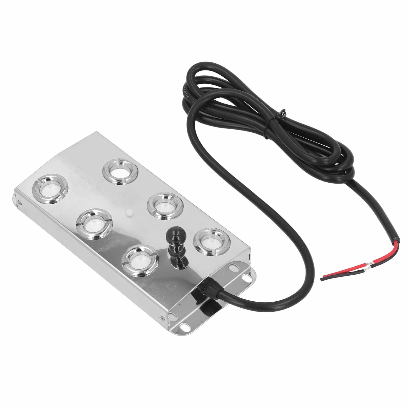 6-głowicowy Ultradźwiękowy Generator Mgły, Zamgławiacz Mgły ze Stali Nierdzewnej z 6 Rdzeniami, 4500 Ml/h, Wodoodporny Zasilacz IP67, Kabel 1,5 M do Szklarni, Stawu, Trawnika z